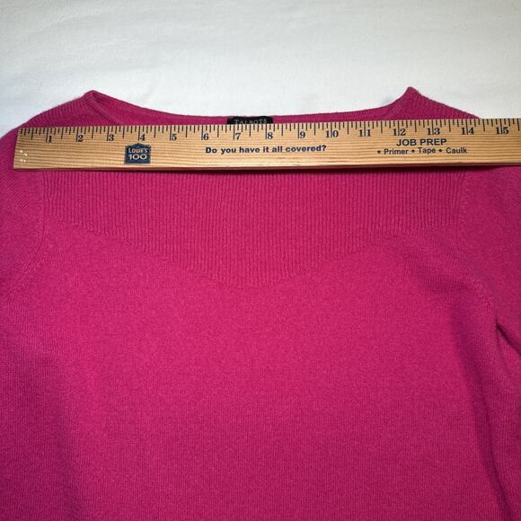 Talbots Petite Pink 2 Ply Cashmere Sweater 3/4 Sleeve Pullover Womans Sz LP EUC - Picture 3 of 12